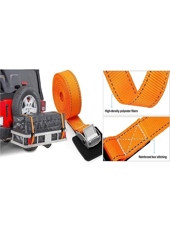 ATOOZED Luggage Tie Down Strap | Heavy Duty Truck Trailer Lorry Cargo Ratchet Tie Down Strap Belt Buckle Padded Cam Lock | 500 Kg Load Cap | 6 Meter - Image 3